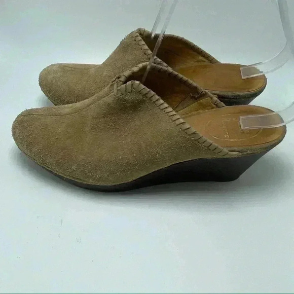 Platform clog wedges Jack Rogers suede clogs/mule wedge shoes size 8 - Picture 3 of 8
